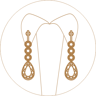 Jewel studio scanning service for Earrings