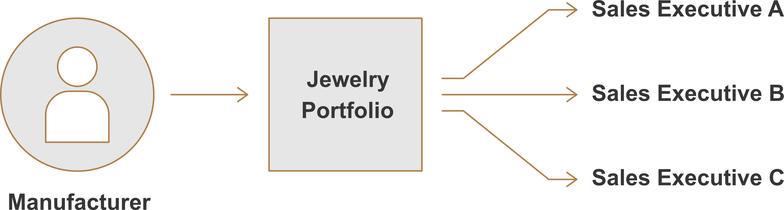 Digital jewelry videography portfolio distributed to sale executive